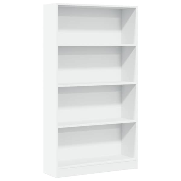 vidaXL raamaturiiul, valge, 80x24x143 cm, tehispuit