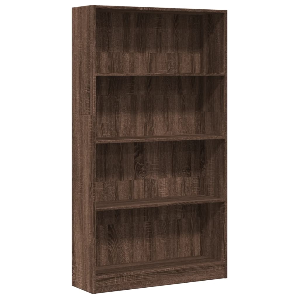 vidaXL Knihovna hnědý dub 80x24x143 cm kompozitní dřevo