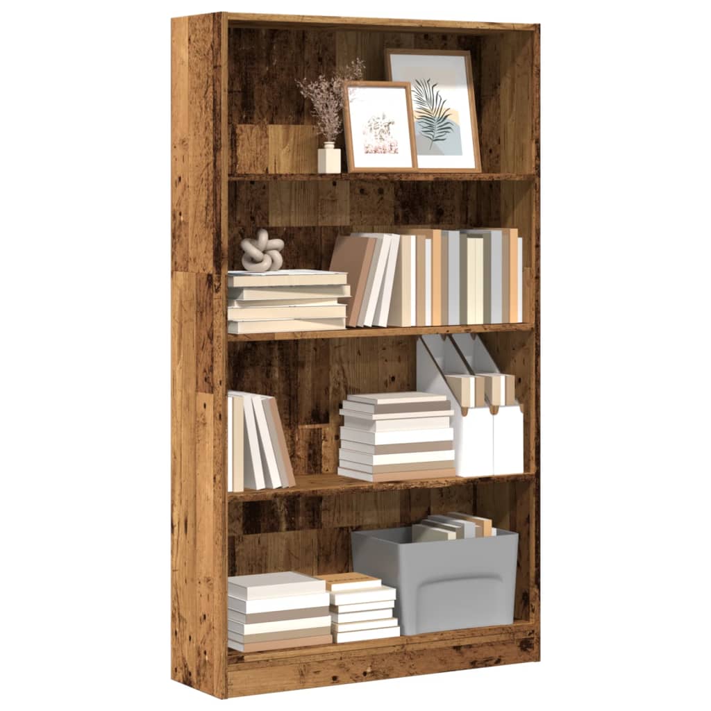 vidaXL Bücherregal Altholz-Optik 80x24x143 cm Holzwerkstoff