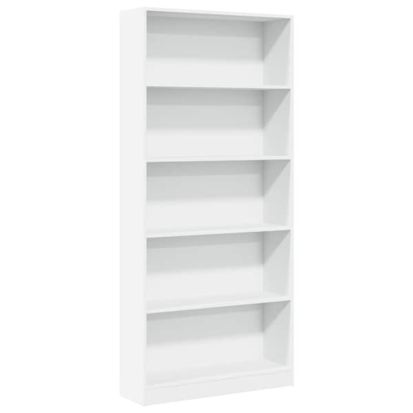 vidaXL raamaturiiul, valge, 80x24x176 cm, tehispuit