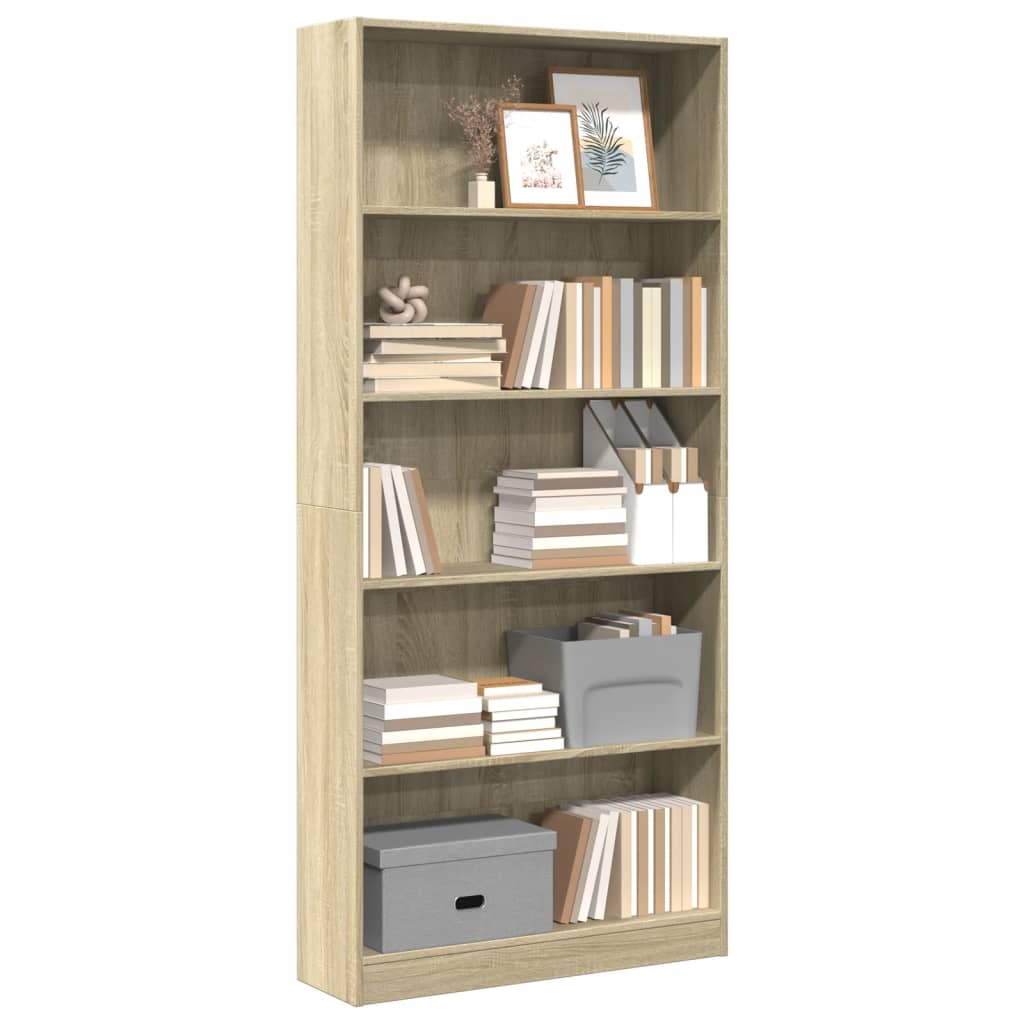 vidaXL Bibliotecă, stejar sonoma, 80x24x176 cm, lemn prelucrat