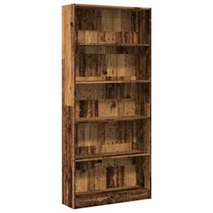 Knihovna old wood 80x24x176 cm kompozitní dřevo - obrázek 2