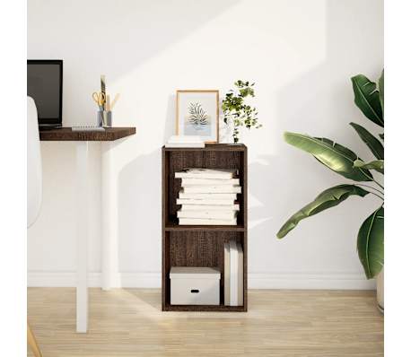 vidaXL Библиотека, кафяв дъб, 40x30x77 см, инженерно дърво