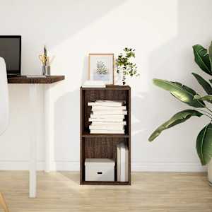 vidaXL Библиотека, кафяв дъб, 40x30x77 см, инженерно дърво