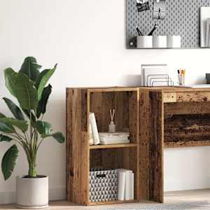 Knjižna omara starinski les 40x30x77 cm inženirski les