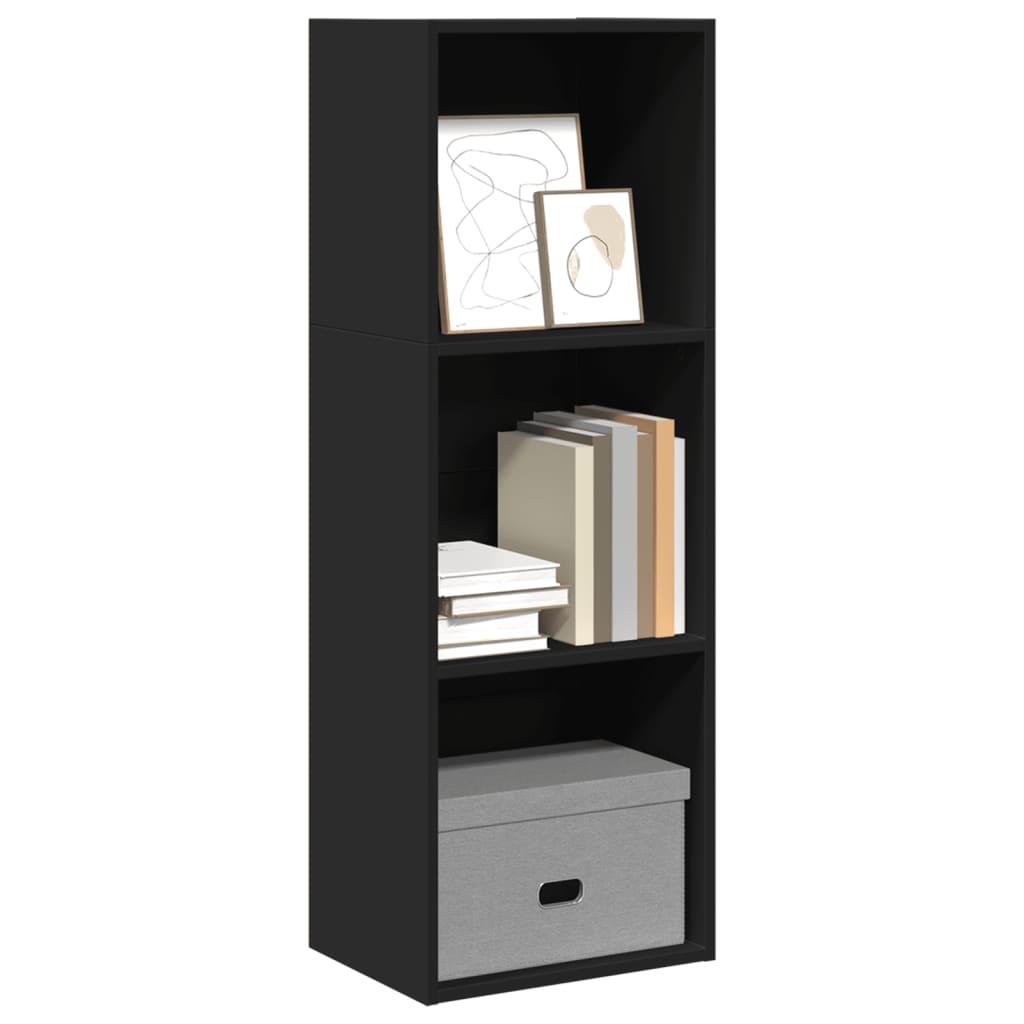 vidaXL Bibliotecă, negru, 40x30x114 cm, lemn prelucrat