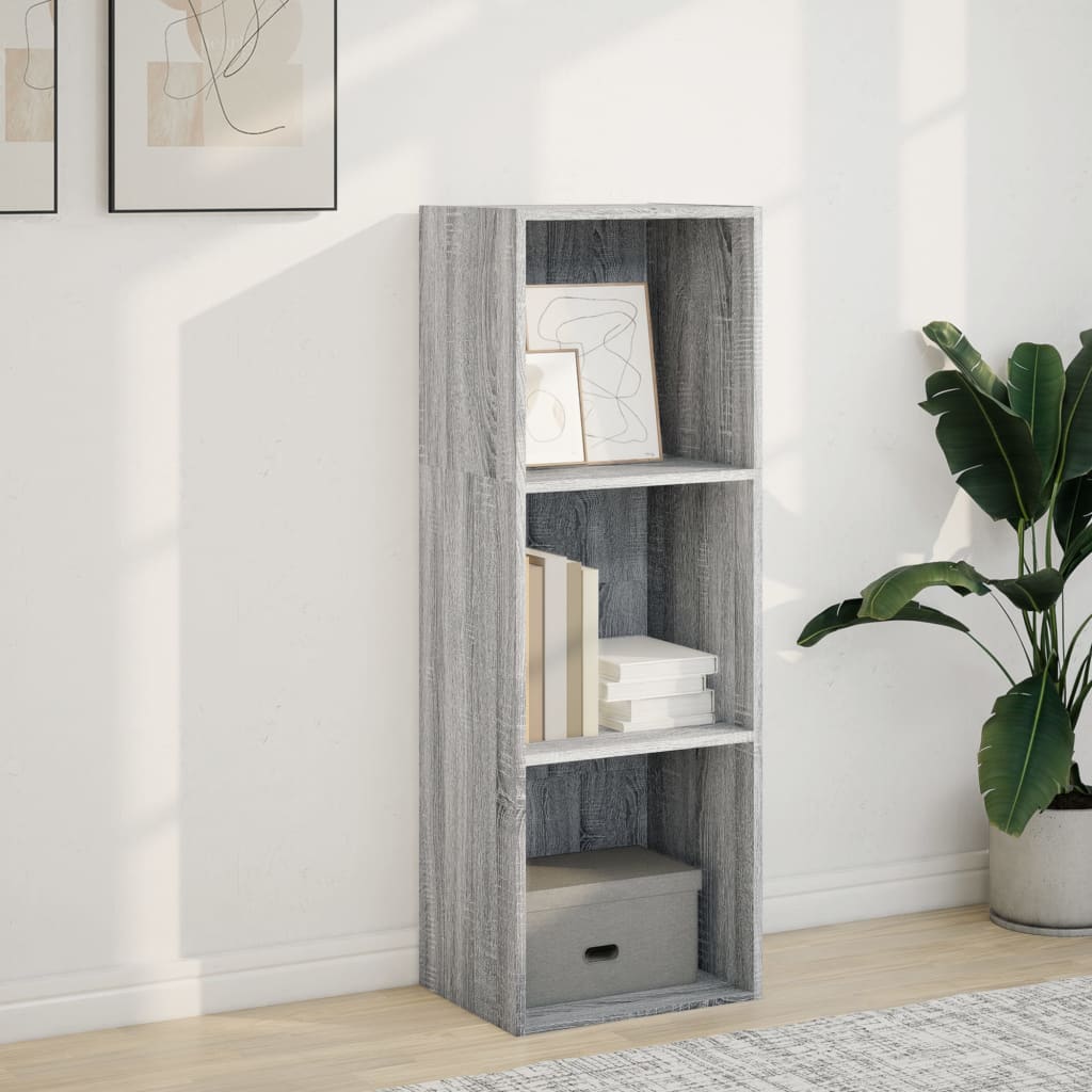 vidaXL Boekenkast 40x30x114 cm bewerkt hout grijs sonoma eikenkleurig