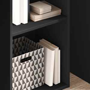 vidaXL Bookcase Black 40x30x152 cm Engineered Wood