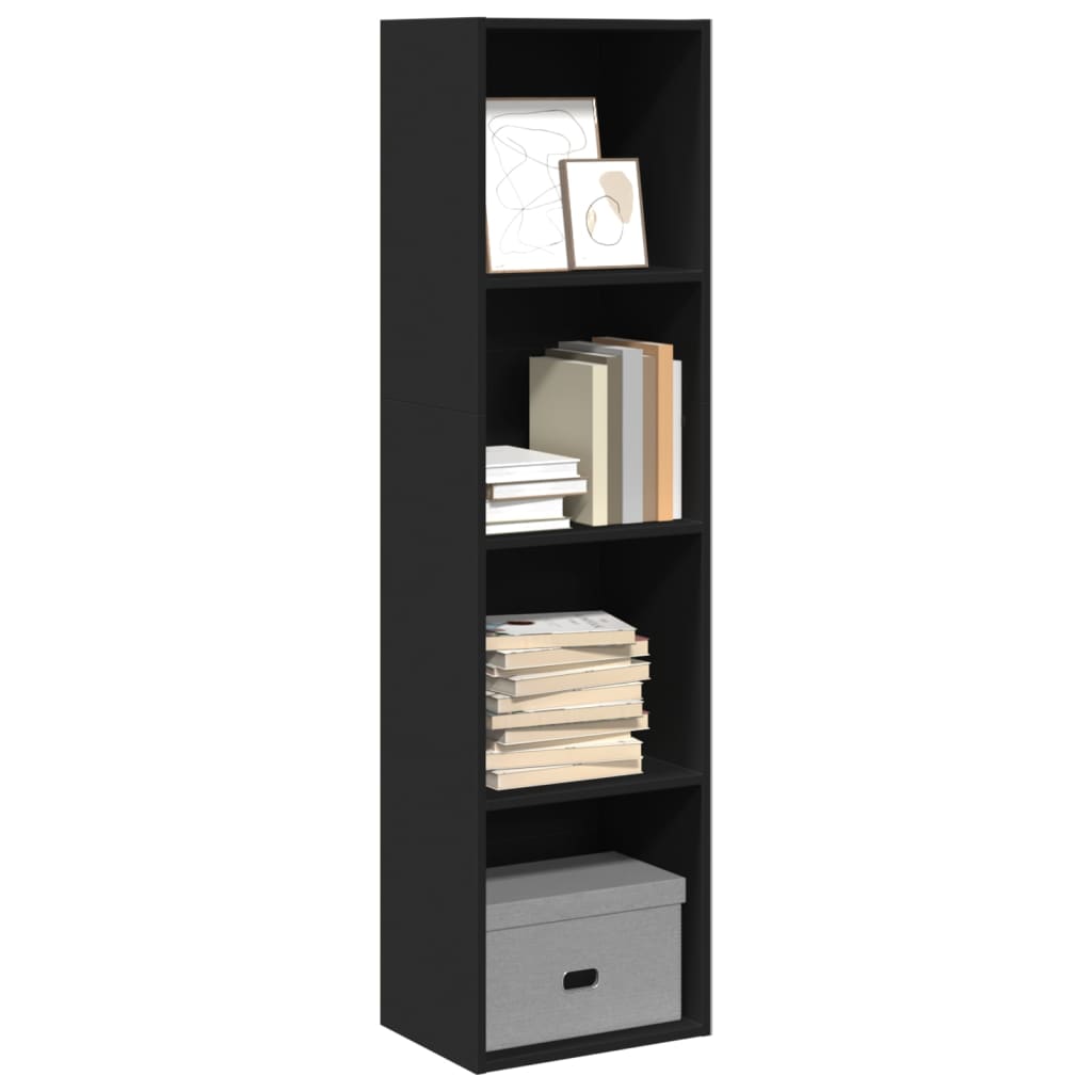 vidaXL Bibliotecă, negru, 40x30x152 cm, lemn prelucrat