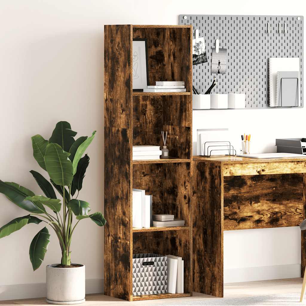 vidaXL Bücherregal Räuchereiche 40x30x152 cm Holzwerkstoff