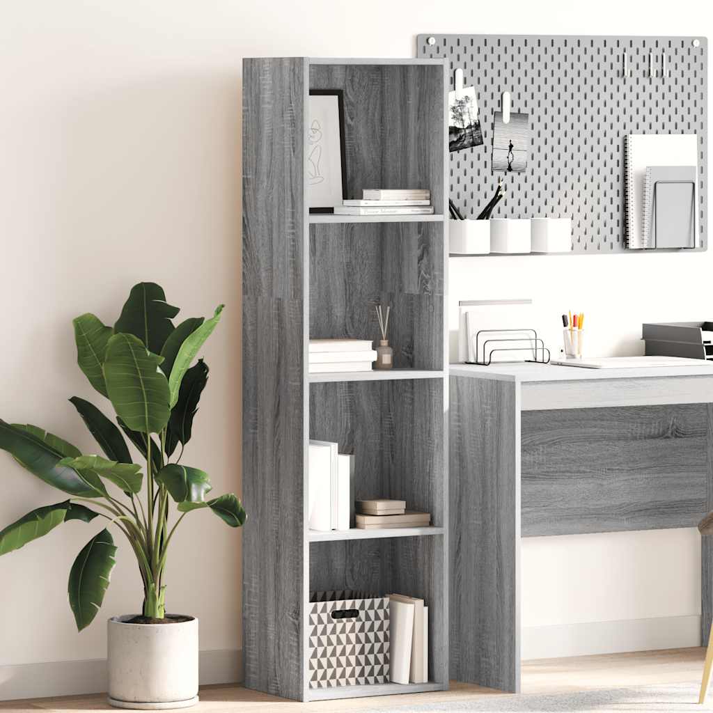 vidaXL Bibliotecă, gri sonoma, 40x30x152 cm, lemn prelucrat