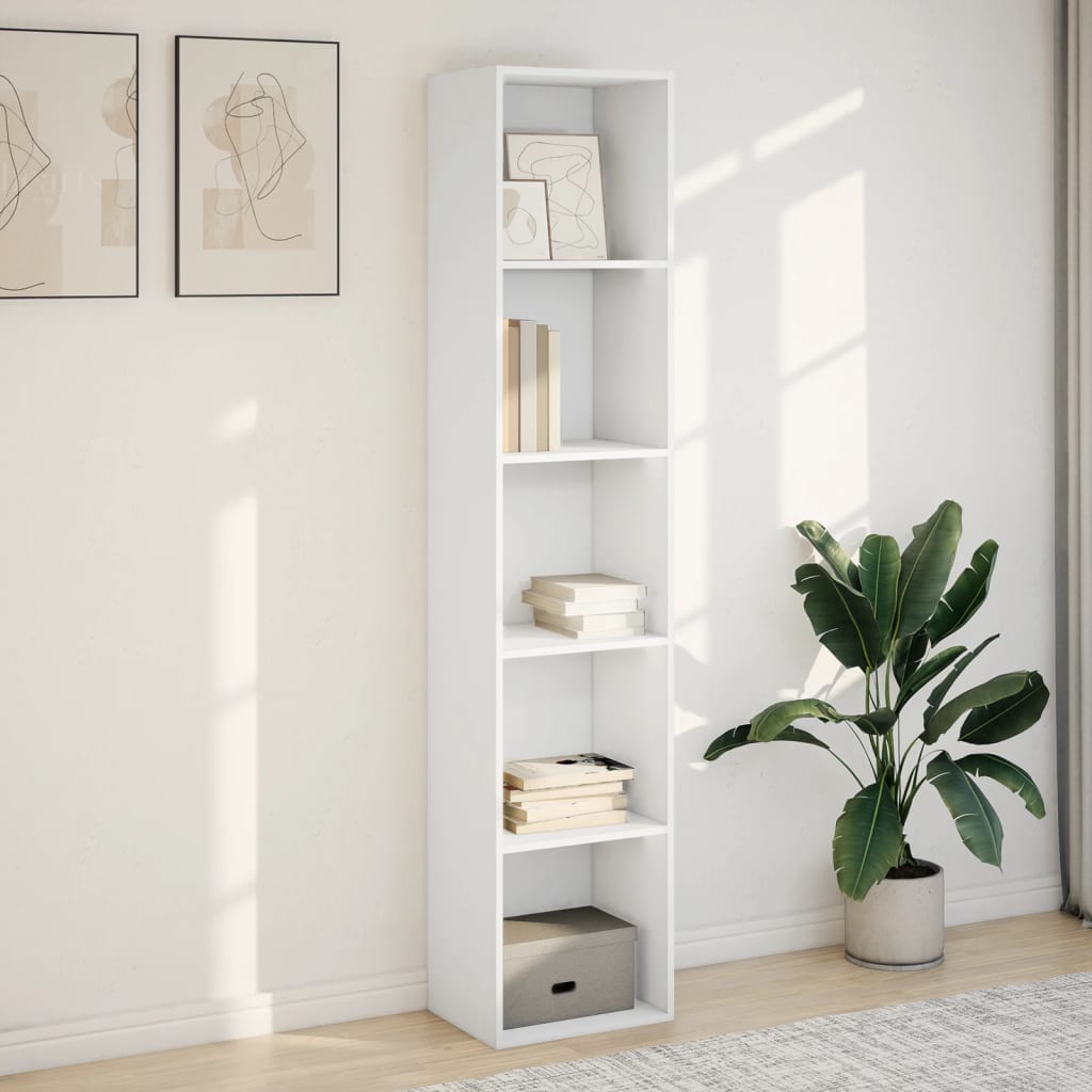 vidaXL Boekenkast 40x30x189 cm bewerkt hout wit afbeelding