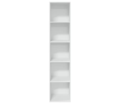 vidaXL Етажерка за книги, бяла, 40x30x189 см, инженерно дърво, Бял vidaXL Етажерка за книги, бяла, 40x30x189 см, инженерно дърво