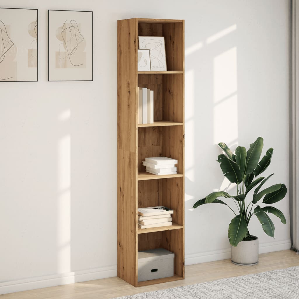 vidaXL Boekenkast 40x30x189 cm bewerkt hout artisanaal eikenkleurig