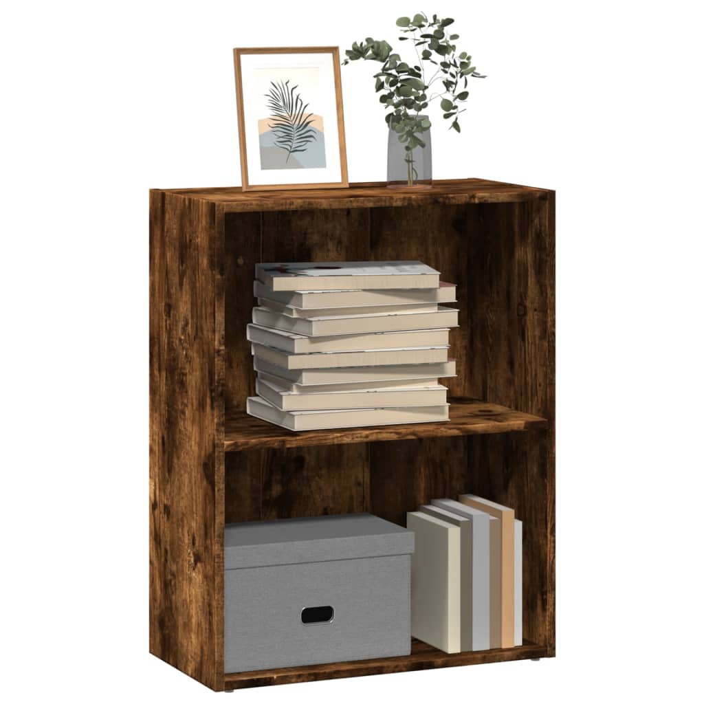 vidaXL Bücherregal Räuchereiche 60x30x77 cm Holzwerkstoff