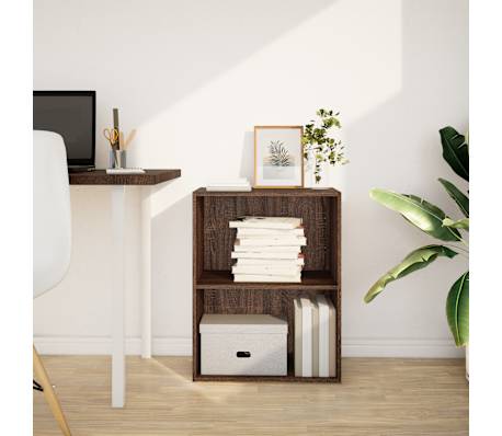 vidaXL Bookcase Brown Oak 60x30x77 cm Engineered Wood