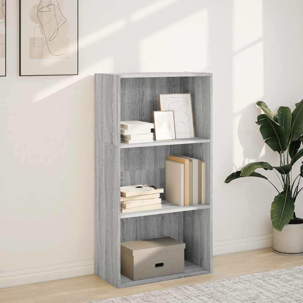 vidaXL Boekenkast 60x30x114 cm bewerkt hout grijs sonoma eikenkleurig