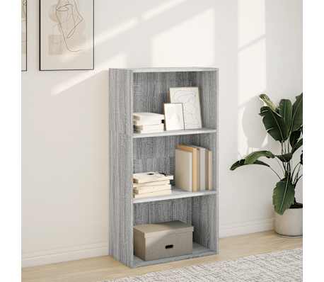 vidaXL Bookcase Grey Sonoma 60x30x114 cm Engineered Wood
