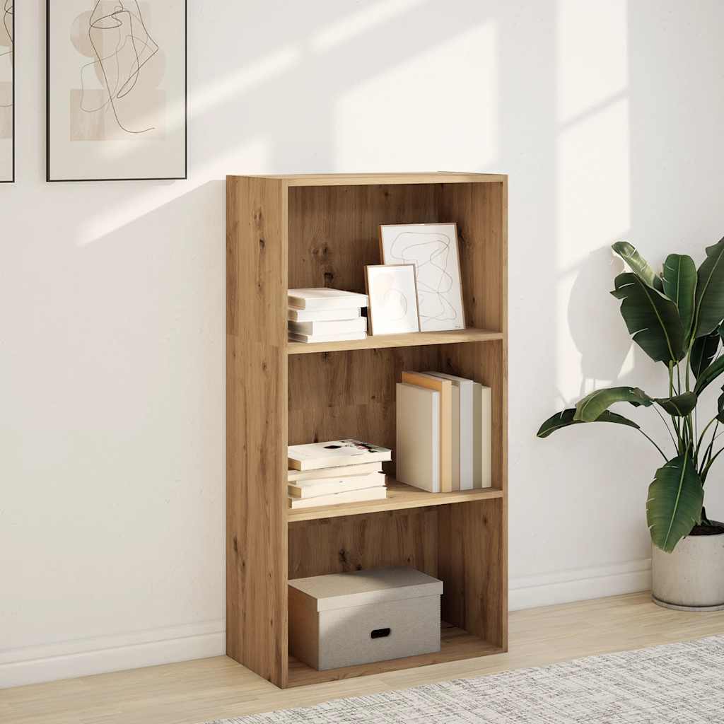 vidaXL Boekenkast 60x30x114 cm bewerkt hout artisanaal eikenkleurig