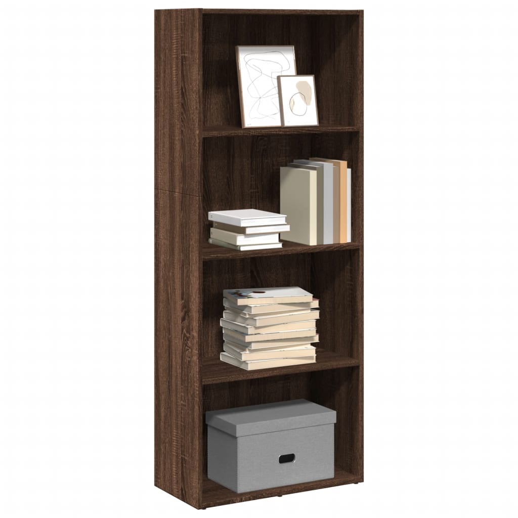 vidaXL Bücherregal Braun Eichen-Optik 60x30x152 cm Holzwerkstoff