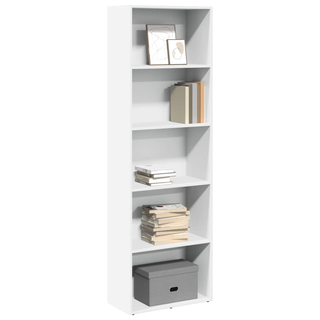 vidaXL Bücherregal Weiß 60x30x189 cm Holzwerkstoff