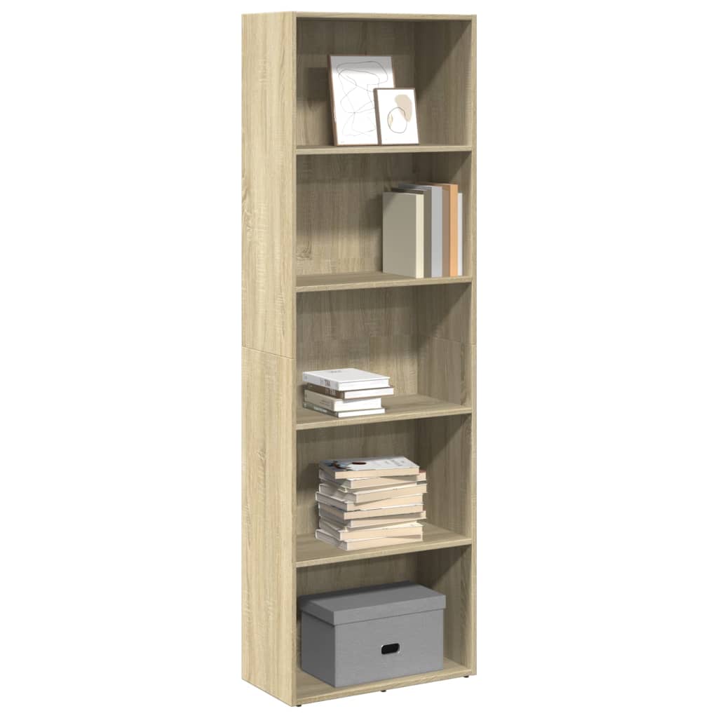 vidaXL Bücherregal Sonoma-Eiche 60x30x189 cm Holzwerkstoff