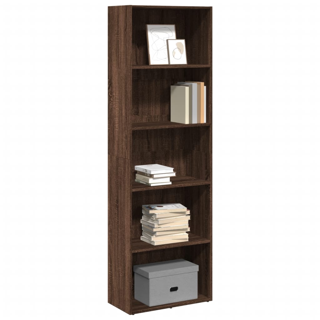 vidaXL Bücherregal Braun Eichen-Optik 60x30x189 cm Holzwerkstoff