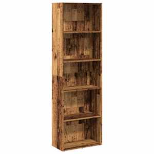Knihovna old wood 60 x 30 x 189 cm kompozitní dřevo - obrázek 2