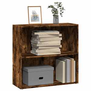 Knjižna omara dimljeni hrast 80x30x77 cm inženirski les