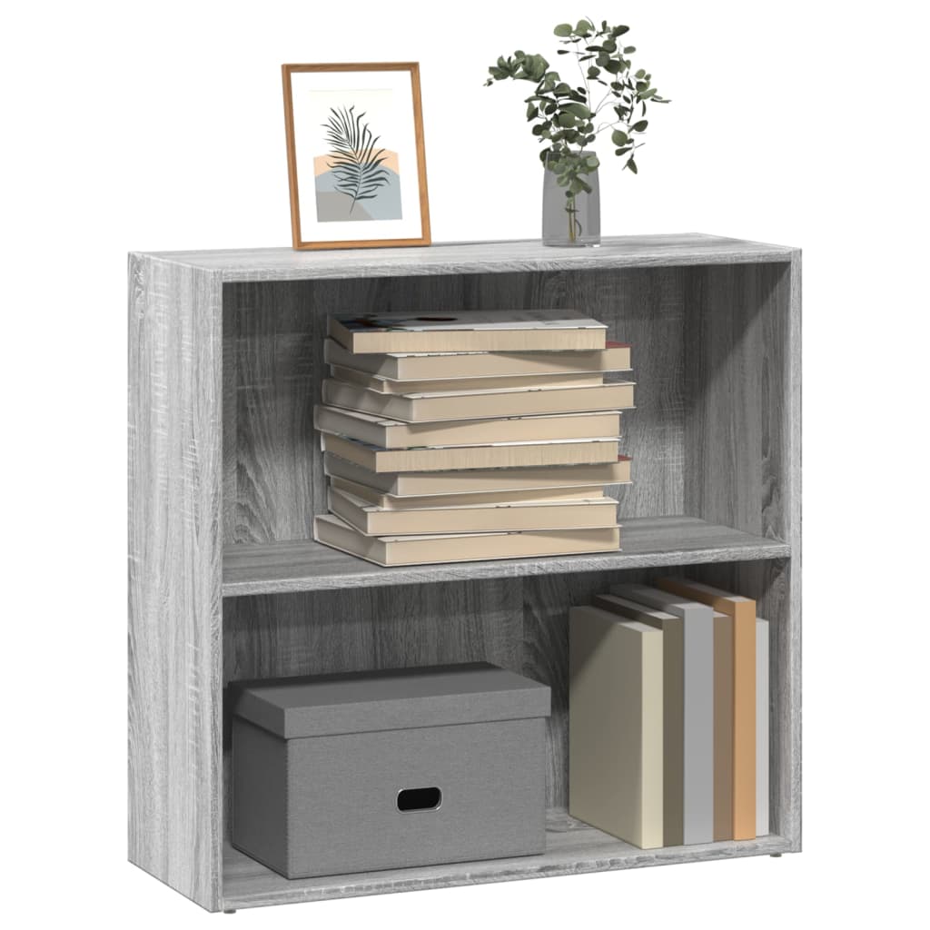 Bücherregal Grau Sonoma 80x30x77 cm Holzwerkstoff