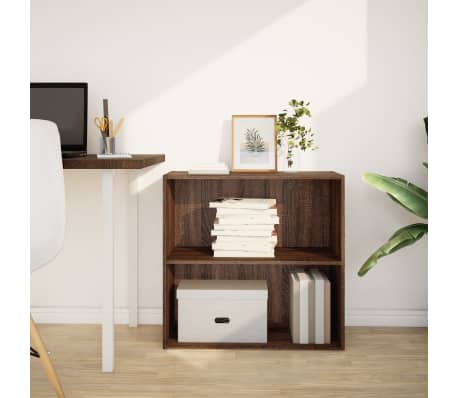 vidaXL Bookcase Brown Oak 80x30x77 cm Engineered Wood