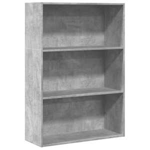 Knihovna betonově šedá 80 x 30 x 114 cm kompozitní dřevo - obrázek 2