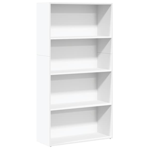 vidaXL raamaturiiul, valge, 80x30x152 cm, tehispuit