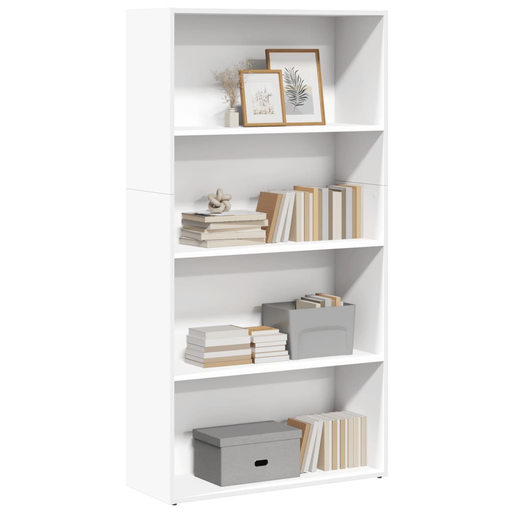 vidaXL Bücherregal Weiß 80x30x152 cm Holzwerkstoff