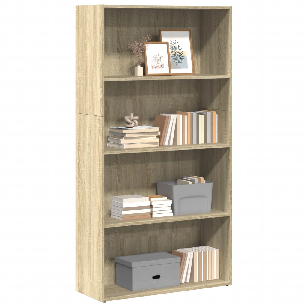 vidaXL Bücherregal Sonoma-Eiche 80x30x152 cm Holzwerkstoff