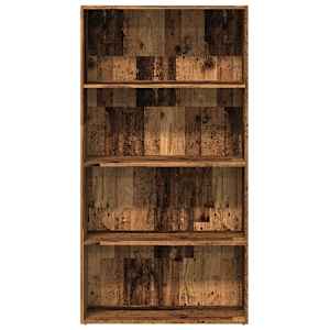 Knihovna old wood 80 x 30 x 152 cm kompozitní dřevo - obrázek 4