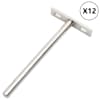 vidaXL Ujuvad riiuliklambrid, 12tk, n&auml;htamatud &Oslash;10x150 mm s&uuml;sinikteras