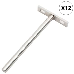 Plavajoči nosilci za police 12 kosov Ø10x150 mm ogljikovo jeklo