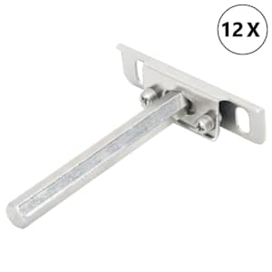 vidaXL Ujuvad riiuliklambrid, 12tk, n&auml;htamatud &Oslash;12x100 mm s&uuml;sinikteras