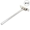 vidaXL Ujuvad riiuliklambrid, 12tk, n&auml;htamatud &Oslash;12x200 mm s&uuml;sinikteras