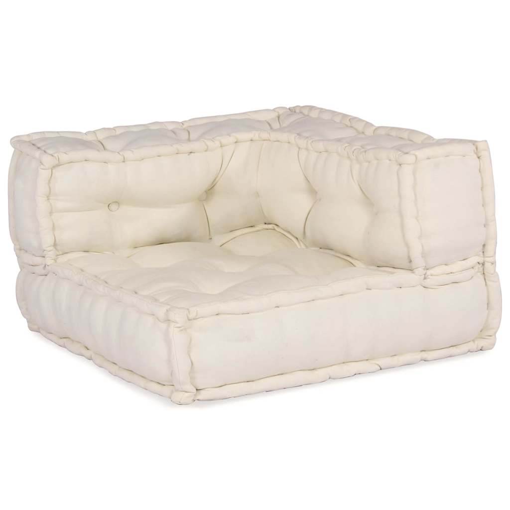 Modular Pouffes 3 Pack Cream Fabric