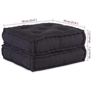 Modulární patchworková pohovka 2 pcs Antracit 140 x 70 x 36 cm - obrázek 3