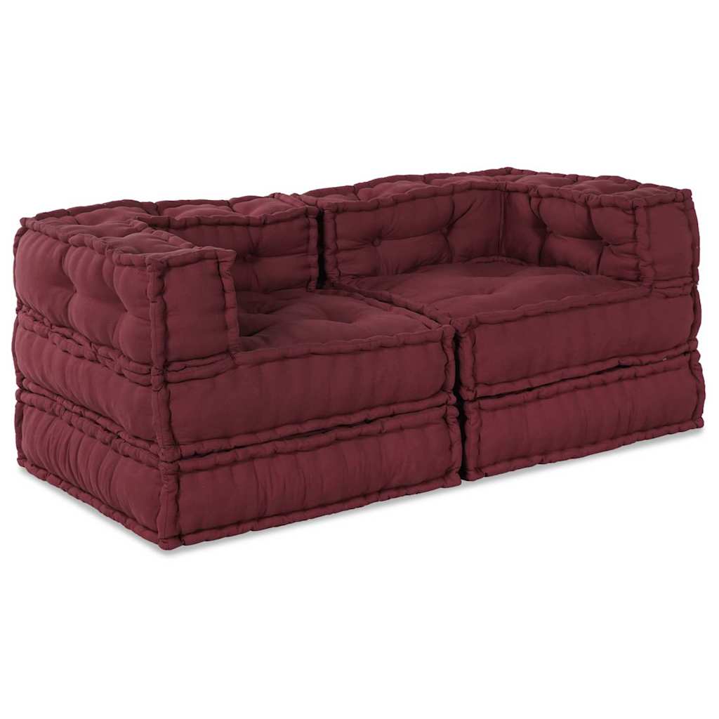 Modulsofa 2 pcs Bordeaux 70 x 70 x 56 cm Stof