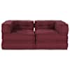 vidaXL Mooduldiivan 2 tk kangas Bordeaux 140 x 70 x 56 cm