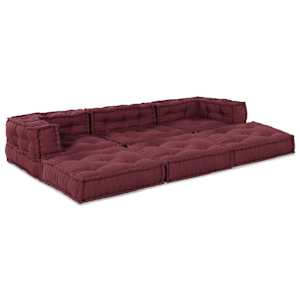 vidaXL Mooduldiivan kangas Bordeaux 210 x 70 x 56 cm