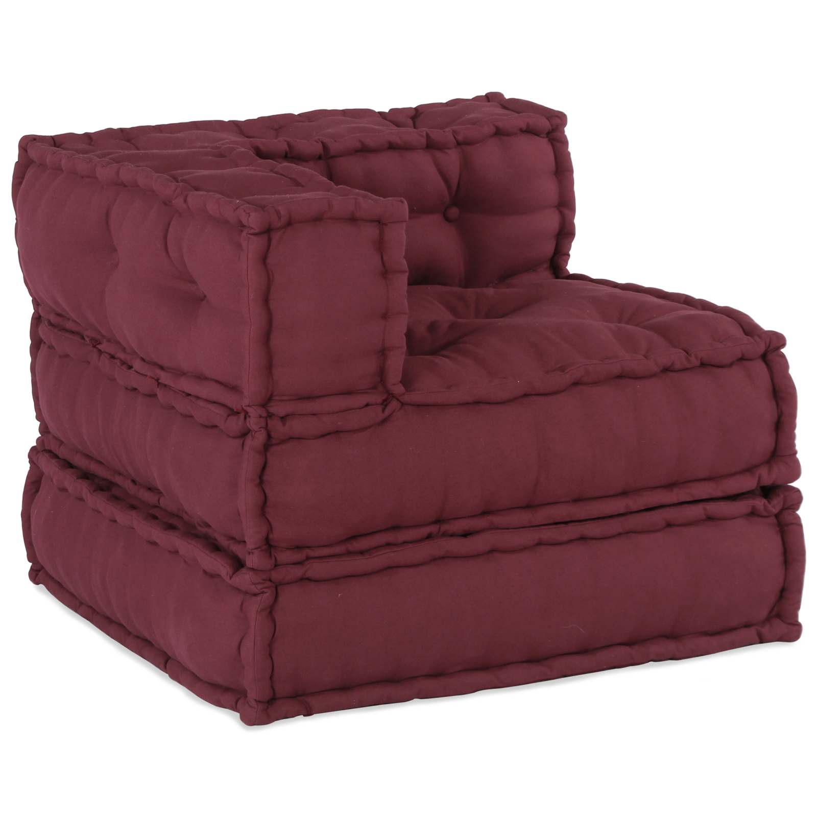 Modulair Sofabet 3 pcs Bordeaux Stof image 2