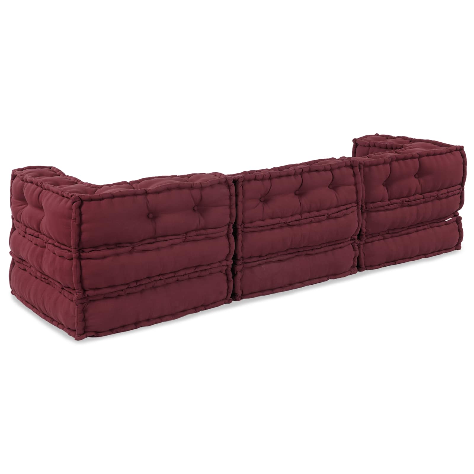 Modulair Sofabet 3 pcs Bordeaux Stof image 7
