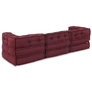 Modulová pohovka Textil Bordó 210 x 70 x 56 cm - obrázek 8