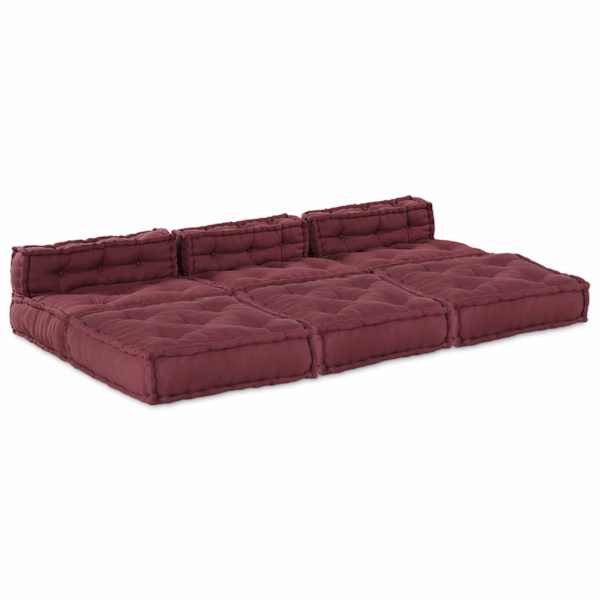 vidaXL Mooduldiivan kangas Bordeaux 210 x 140 x 56 cm