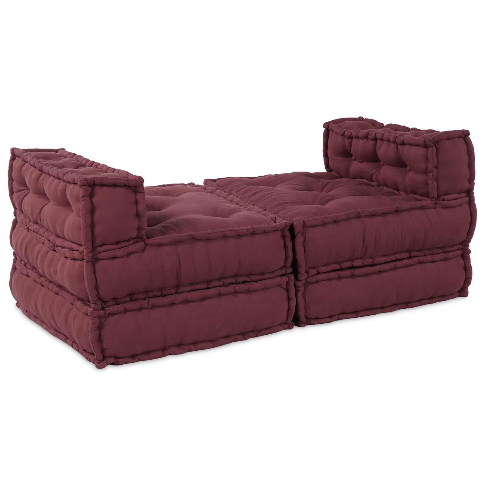 Modulair Sofabet 4 pcs Bordeaux Stof image 1
